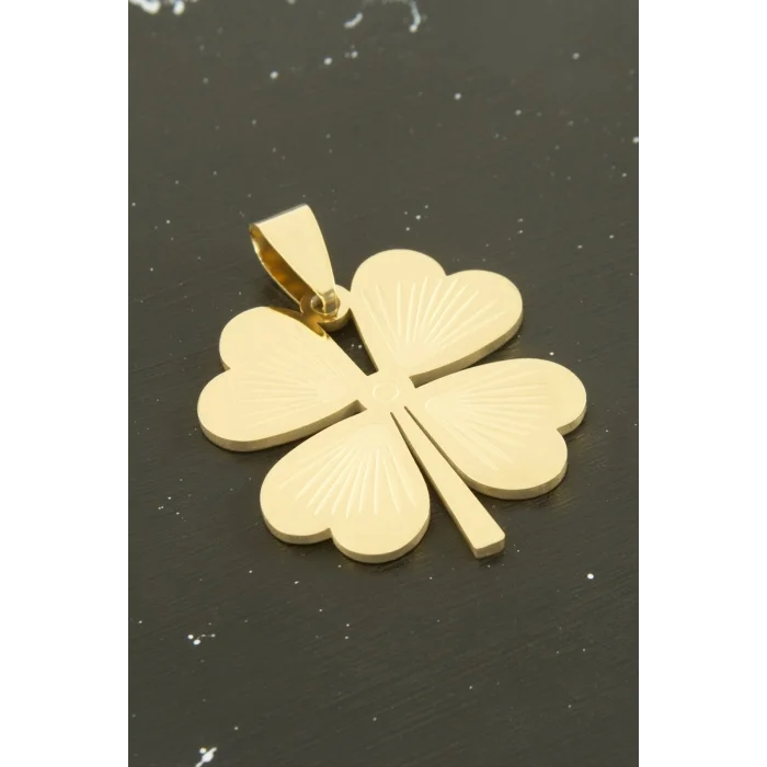 BUĞZ Yonca Çelik Kolye Ucu 3,5 cm