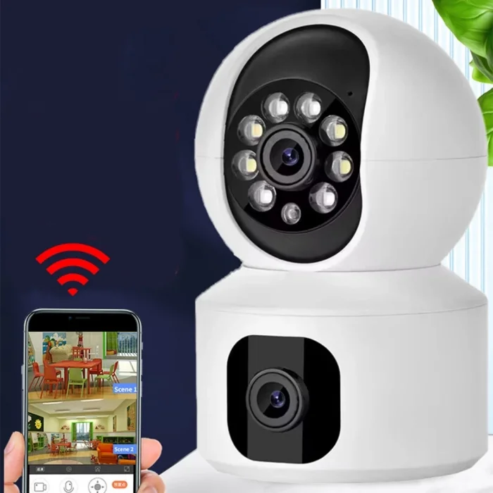 BUĞZ Yosee Uygulama Çift Kameralı Wifi Bağlantılı Gece Görüşlü Ev Tipi Güvenlik Kamerası