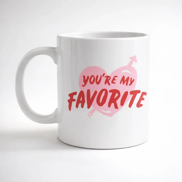 BUĞZ You’re My Favorite Yazılı Porselen Kupa Model 13 - Sevgiliye Arkadaşa Özel Romantik Kahve Kupası - Hediye Fincan