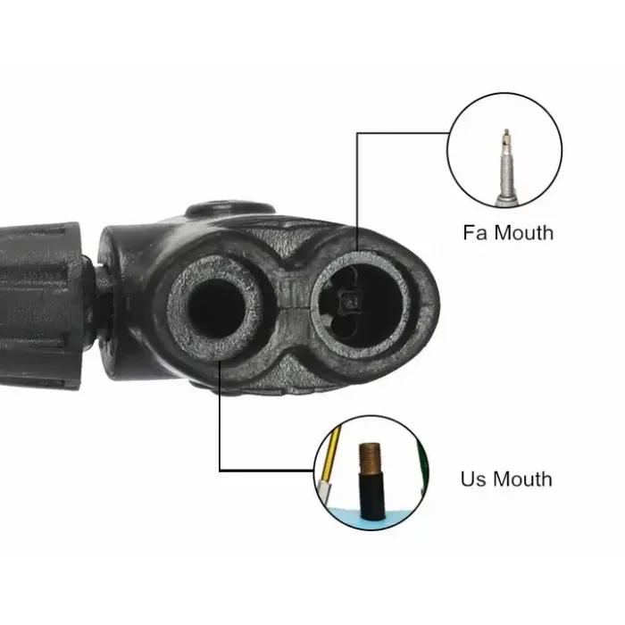 BUĞZ Yüksek Basınçlı Alüminyum Gümüş Renk Top Bisiklet Taşınabilir Hava Ayak Pompası