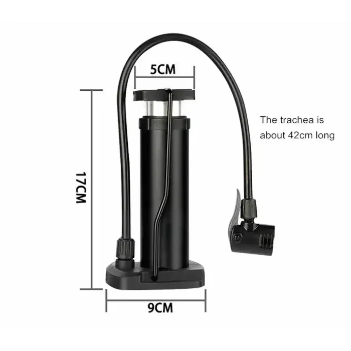 BUĞZ Yüksek Basınçlı Alüminyum Gümüş Renk Top Bisiklet Taşınabilir Hava Ayak Pompası