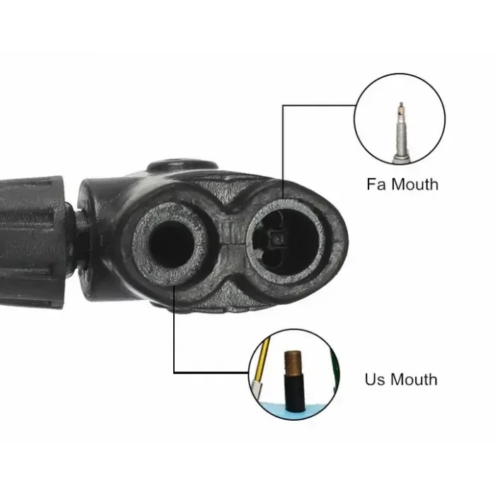 BUĞZ Yüksek Basınçlı Alüminyum Gümüş Renk Top Bisiklet Taşınabilir Hava Ayak Pompası - Lisinya