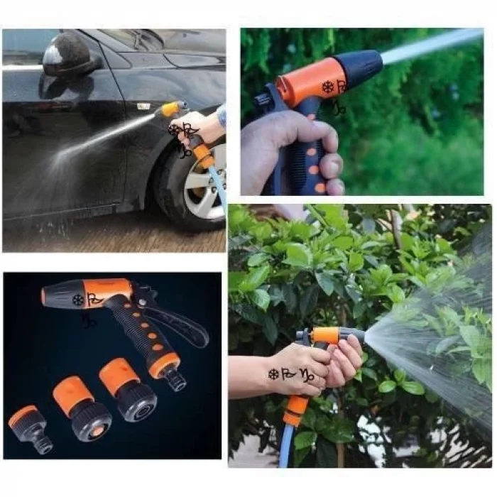  Yüksek Basınçlı Su Püskürtme Tabancası Sulama Bahçe Hortumu Tazyikli Püskürtme Fıskiye