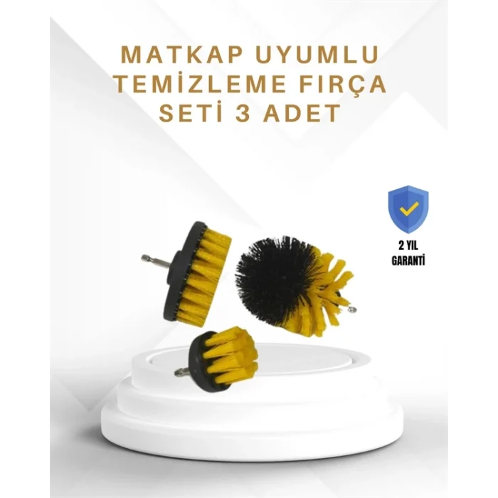  Yüksek Devirde Etkili Temizlik Sağlayan Matkap Ucu Fırça Seti