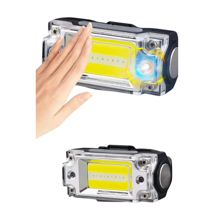 BUĞZ Yüksek Işıklı Şarjlı ve Sensörlü LED Kafa Lambası Kamp Lambası - BUĞZ