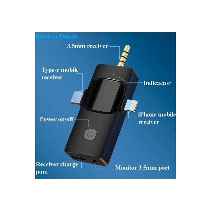 BUĞZ Yüksek Kalite Profesyonel 3 In 1 Kablosuz Taşınabilir Yaka Mikrofonu Youtube Facebook Tiktok