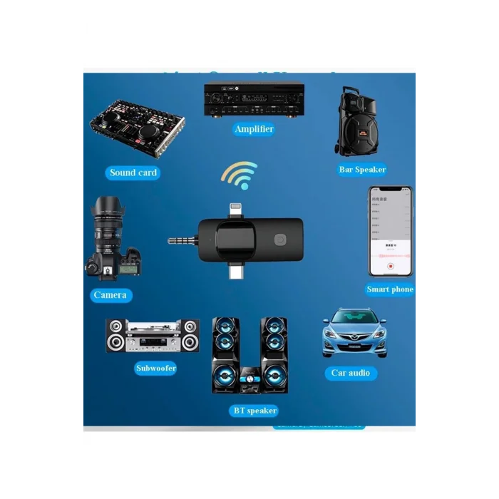 BUĞZ Yüksek Kalite Profesyonel 3 In 1 Kablosuz Taşınabilir Yaka Mikrofonu Youtube Facebook Tiktok - Lisinya