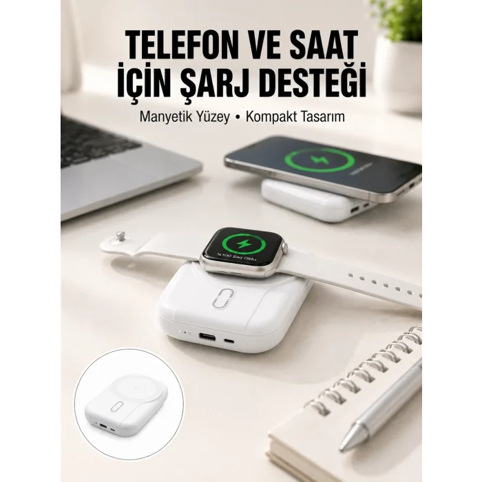 BUĞZ Yüksek Kapasiteli 22.5W Hızlı Şarj Taşınabilir Powerbank Yeni Nesil