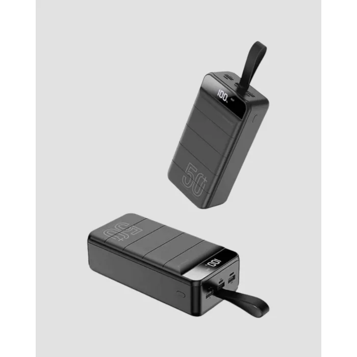 BUĞZ Yüksek Kapasiteli 50.000 mAh Powerbank – Type-C, Lightning ve Micro USB Uyumlu, Çoklu Cihaz Şarj Özellikli