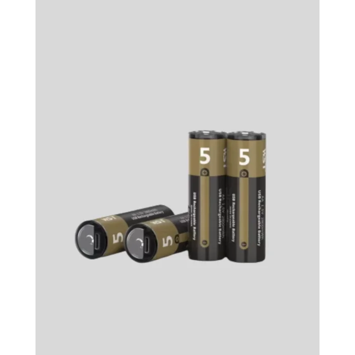 BUĞZ Yüksek Performanslı AA USB Şarjlı Lityum Pil | 1.5V Sabit Güç | 2’li Paket