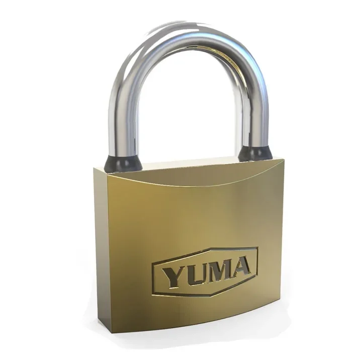  Yuma Sarı Kaplama Döküm Kısa Asma Kilit 32mm