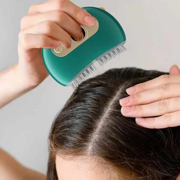 BUĞZ Yumurcak Shop® 1 Adet Akıllı Elektrik Akımlı EMS Titreşimli Masaj Tarağı Kademeli Yüz Masaj Aleti Aparatı