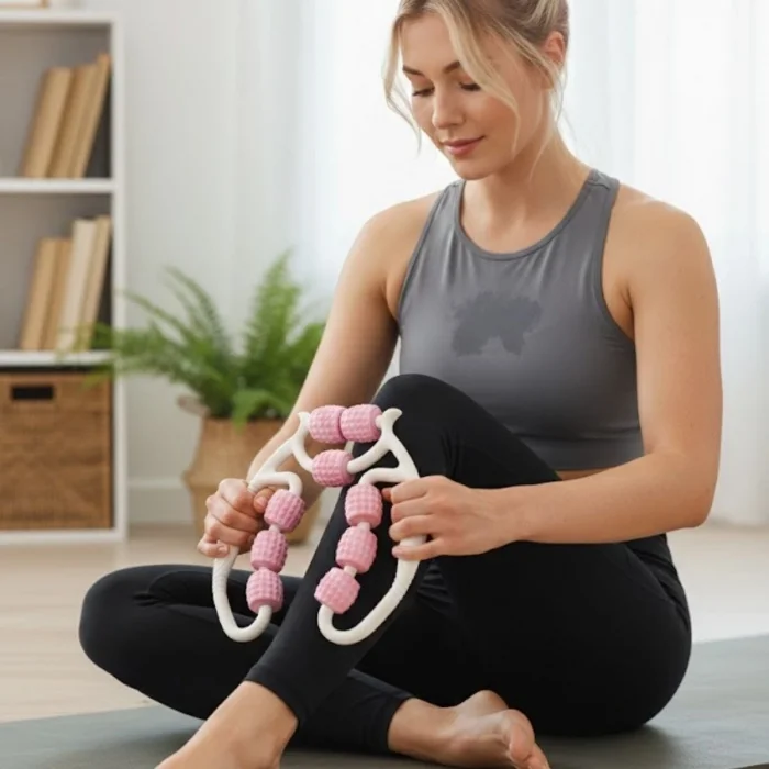 BUĞZ Yumurcak Shop® 9 Tekerlekli Lenfatik Masaj Roller – Selülit Giderici, Cilt Sıkılaştırıcı, Bacak Kol Sırt Masaj Aleti