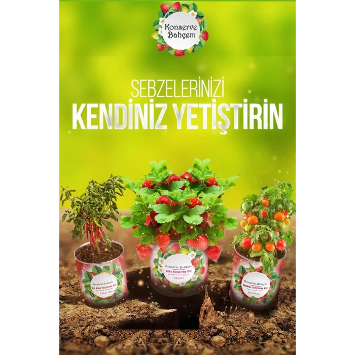 BUĞZ Konserve Bahçem Evde Konservede Kolay Ispanak Yetiştirme Kiti