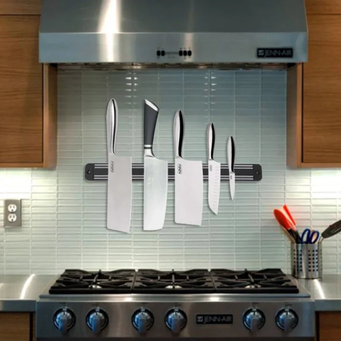 BUĞZ Yumurcak Shop® Mıknatıslı Paslanmaz Duvar Bıçak Askısı Standı 33 Cm  Aparat