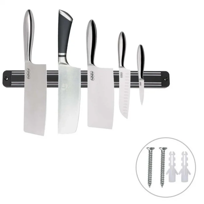 BUĞZ Yumurcak Shop® Mıknatıslı Paslanmaz Duvar Bıçak Askısı Standı 33 Cm  Aparat