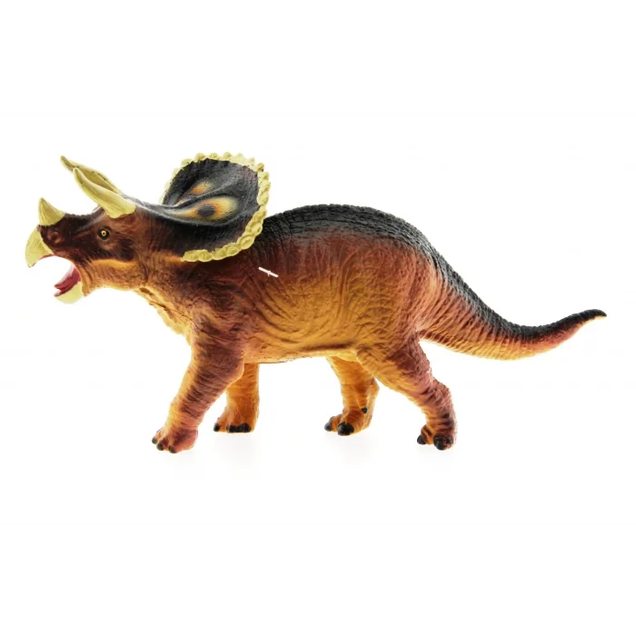  Yumuşak Plastik Dinozor Figür - Triceratops