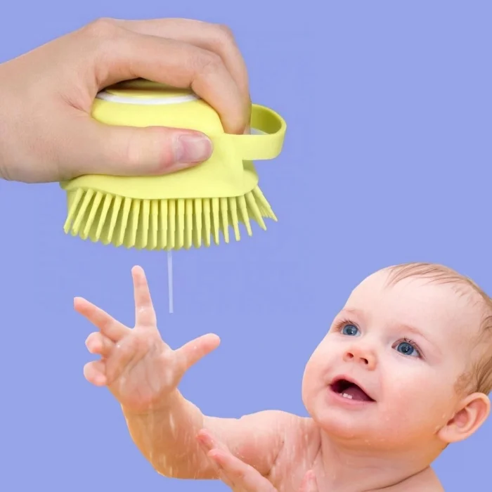 BUĞZ Yumuşak Silikon Malzemeli Esnek Jel Hazneli Masaj Fonksiyonlu Etkili Banyo Duş Kese Lifi