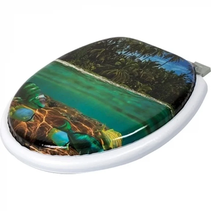  Yumuşak Süngerli Puf Klozet Kapağı Desenli