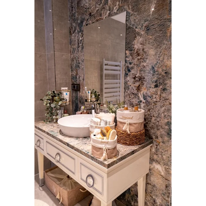  Yuvarlak Katlanabilir Çok Amaçlı Saklama Organizer Kutu Keçe Sepet (3 Boy)