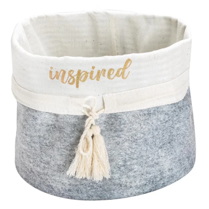  Yuvarlak Katlanabilir Çok Amaçlı Saklama Organizer Kutu Keçe Sepet (3 Boy)