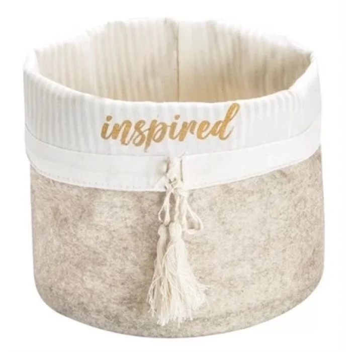  Yuvarlak Katlanabilir Çok Amaçlı Saklama Organizer Kutu Keçe Sepet (maxi) - 03396