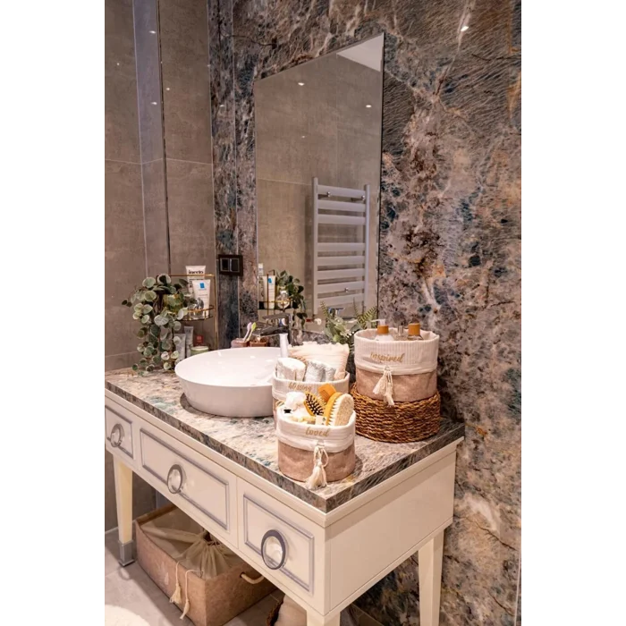 BUĞZ Yuvarlak Katlanabilir Çok Amaçlı Saklama Organizer Kutu Keçe Sepet (maxi) - 03396 ( BUĞZ )