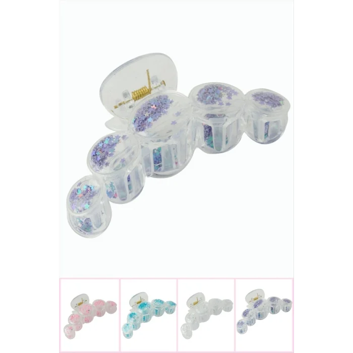 BUĞZ Yuvarlak Şeffaf Mandal Toka 8 cm
