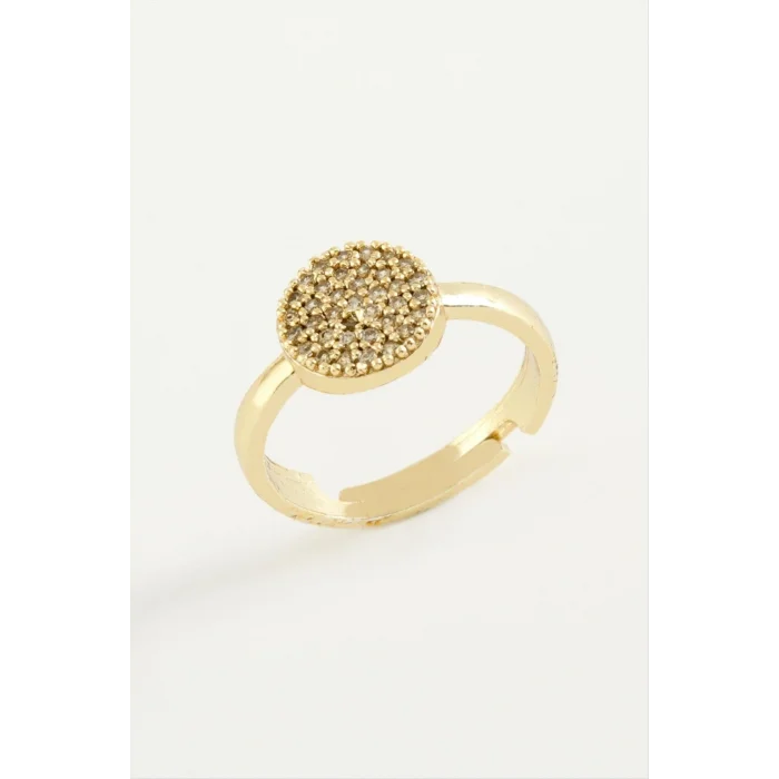 BUĞZ Yuvarlak Taşlı Metal Yüzük