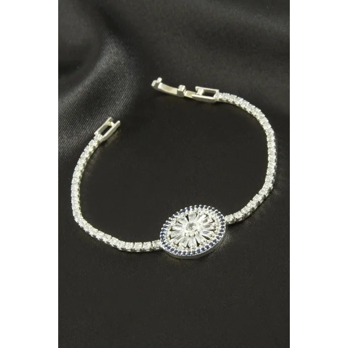 BUĞZ Yuvarlak Zirkon Taşlı Çocuk Bileklik 16 cm