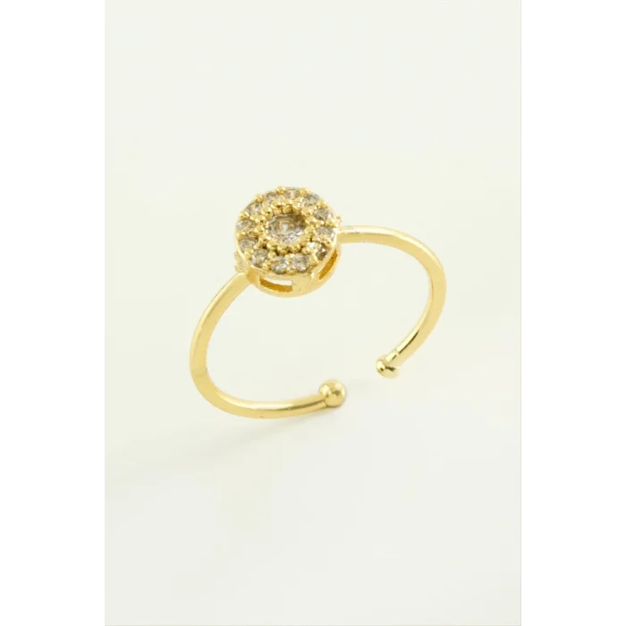  Yuvarlak Zirkon Taşlı Yüzük