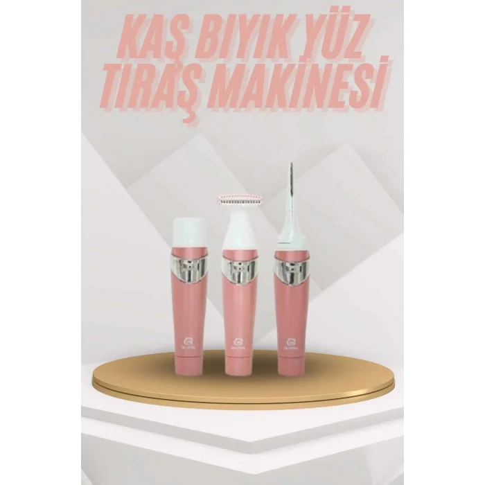  Yüz Kaş ve Tüm Vücut Epilasyon Aleti 3 Başlıklı Hassas Ciltlere Uygun Epilatör