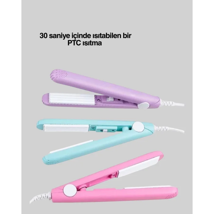  Yüzer Plakalı Kompakt Bukle Maşası – Elastik Tutuculu, Saç Dostu Profesyonel Tasarım