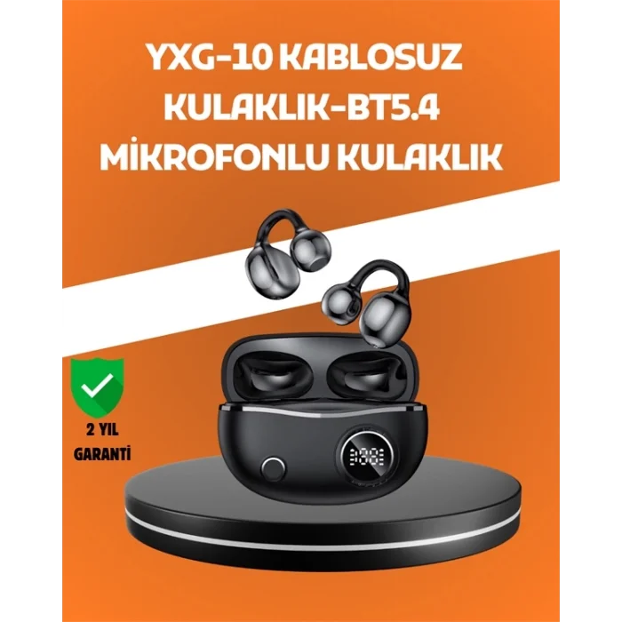  YXG10 Açık Kulak Bluetooth Kulaklık – Klipsli, Güvenli Spor Tasarım, 30 Saat Pil