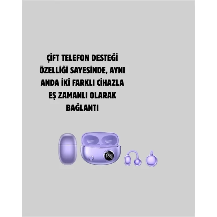  YXG10 Açık Kulak Bluetooth Kulaklık – Klipsli, Güvenli Spor Tasarım, 30 Saat Pil