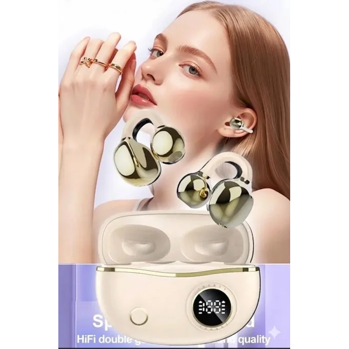 BUĞZ Yxg‑10 Bluetooth Kulaklık | Kablosuz Spor Ve Günlük Kullanım İçin – Mikrofonlu Ergonomik Şarjlı Krem