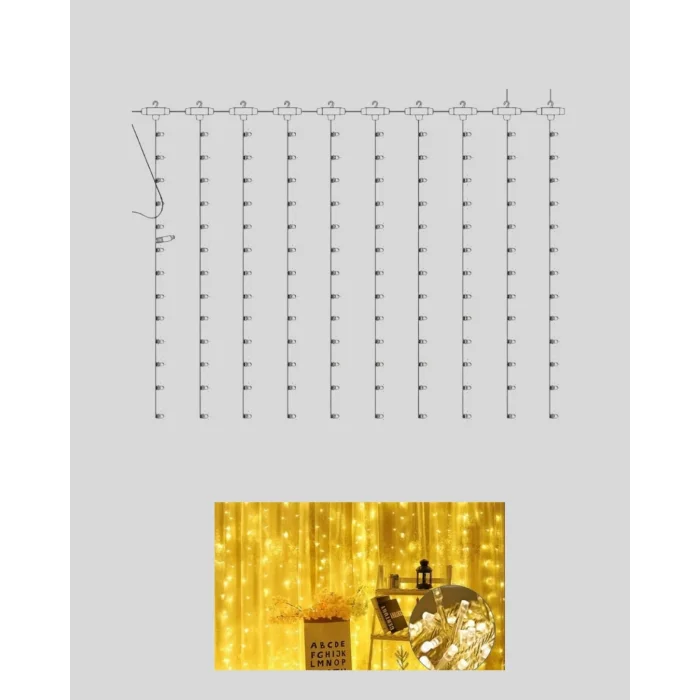 BUĞZ Zaman Ayarlı 8 Modlu Günışığı Perde Led Işık USB Çalışma