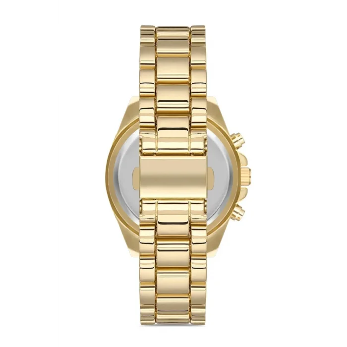 BUĞZ Zarif ve Şık Özel Tasarım Roma Rakam Detaylı  Metal Bayan Kol Saati (gold) ( BUĞZ )