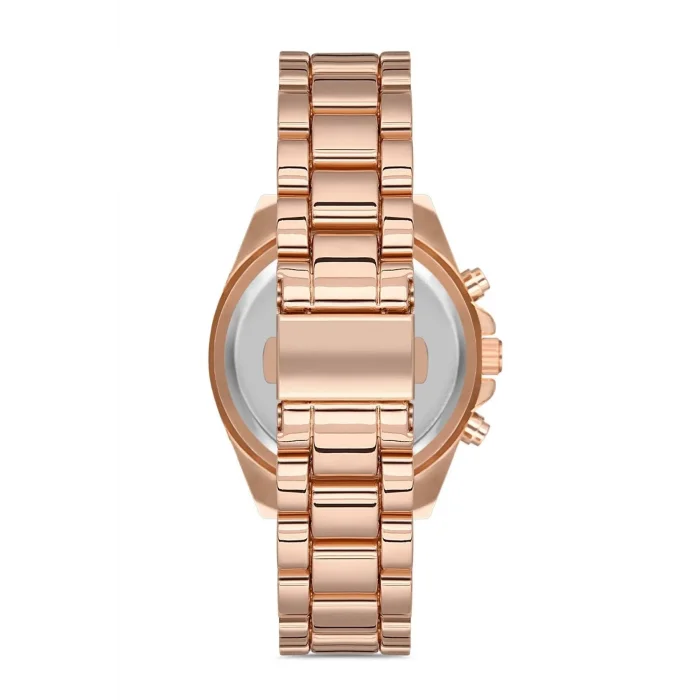  Zarif Ve Şık Özel Tasarım Roma Rakam Detaylı  Metal Bayan Kol Saati (rose)