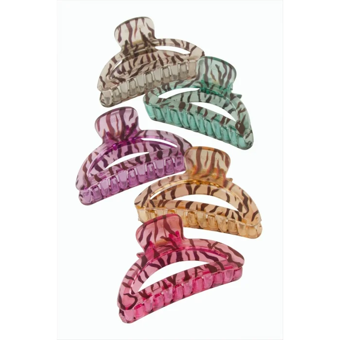BUĞZ Zebra Desenli Oval Mandal Toka 8 cm