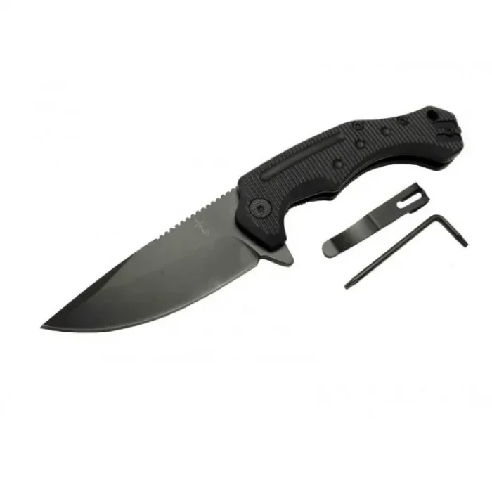 BUĞZ Zero Error 7-12 Black Çakı 22 Cm Manuel, Kemerlikli