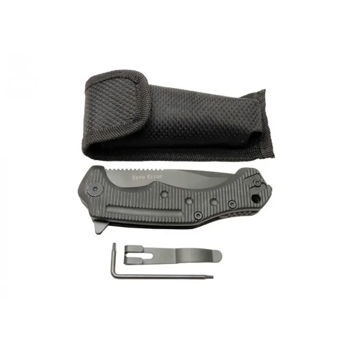 BUĞZ Zero Error 7-12 Black Çakı 22 Cm Manuel, Kemerlikli