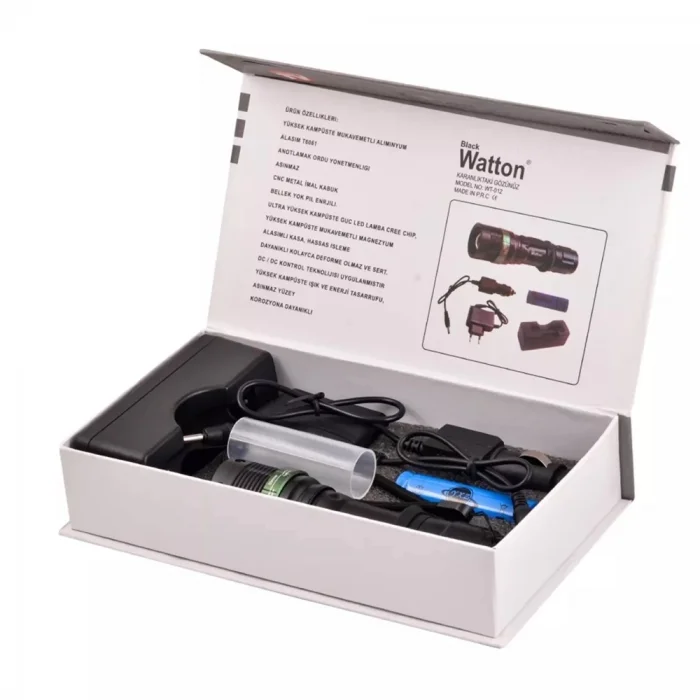 BUĞZ Zoomlu Oto Şarjlı El Feneri  Wt-012