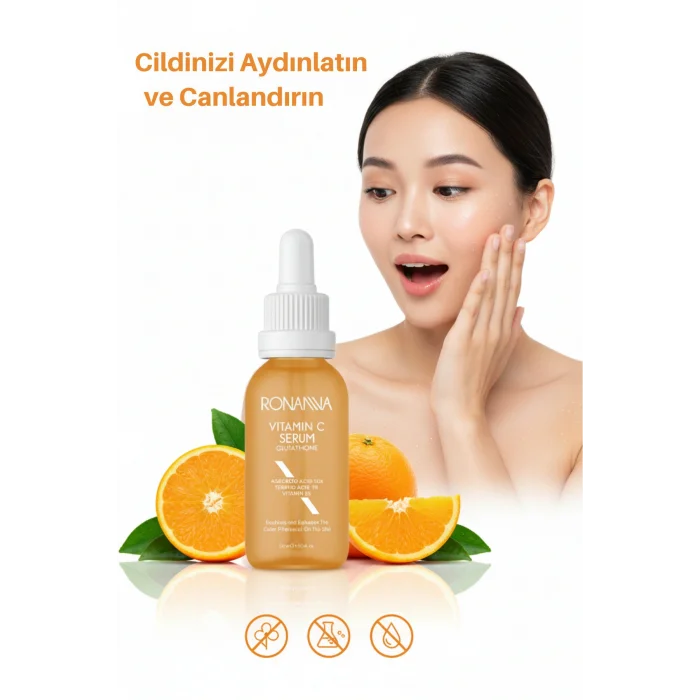 C Vitamini Serum - Leke Karşıtı, Cilt Aydınlatıcı, Nemlendirici Ve Cilt Tonu Eşitleyici Serum - 30ml