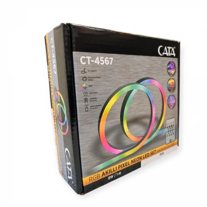 CATA CT 4567 RGB Pixel Neon Led Seti USB Girişli Kumandalı 5 Metre