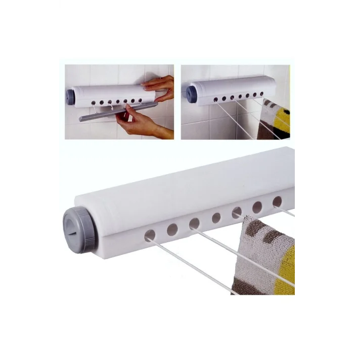 Çek-as Askı Beş Ipli Çamaşır Kurutma Askısı Duvara Monte Kurutmalık