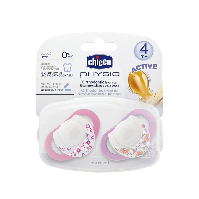 Chicco Physio Kauçuk Emzik 4+ ay - Pembe