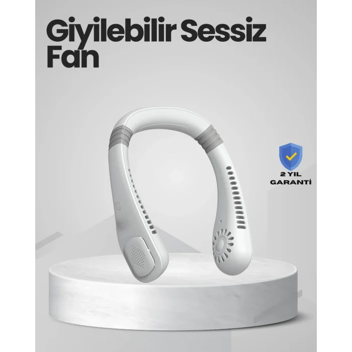 Çocuk ve Yetişkinler İçin Güvenli Şarjlı Boyun Fanı