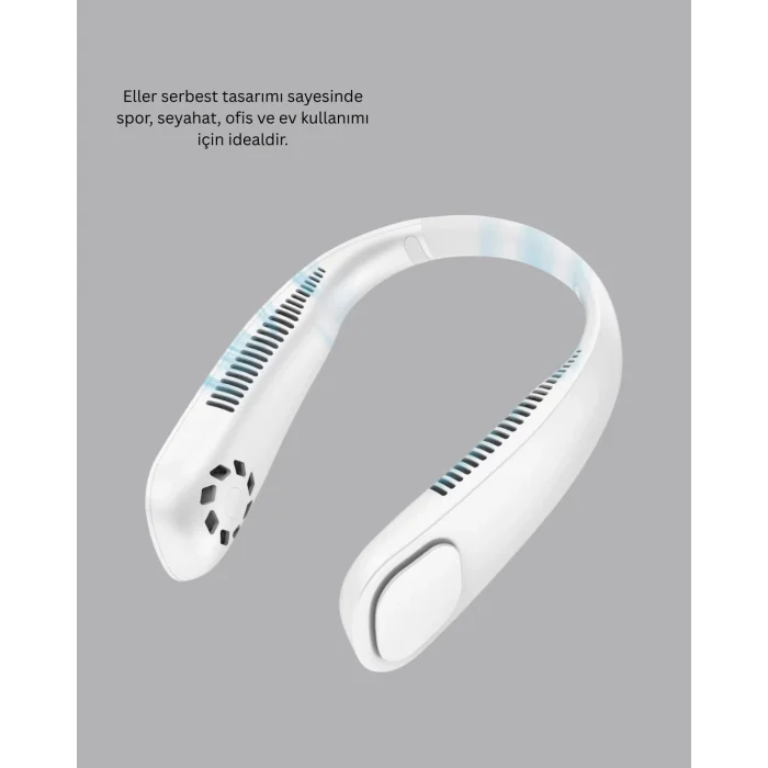 Çocuk ve Yetişkinler İçin Güvenli Şarjlı Boyun Fanı