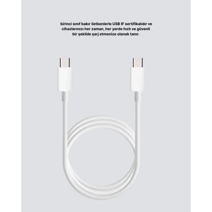 Dayanıklı Dış Kaplamalı 30W 5.0A Type-C Hızlı Şarj ve Data Kablosu